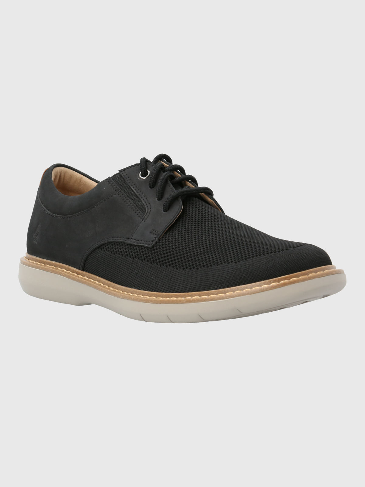 Zapato Para Hombre Cuero/Poliester Bangu Negro Hush Puppies