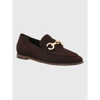 Mocasín Para Mujer Cuero Poplin Café Hush Puppies