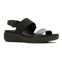 Sandalia Para Mujer Cuero Breathe Gore Negro Hush Puppies