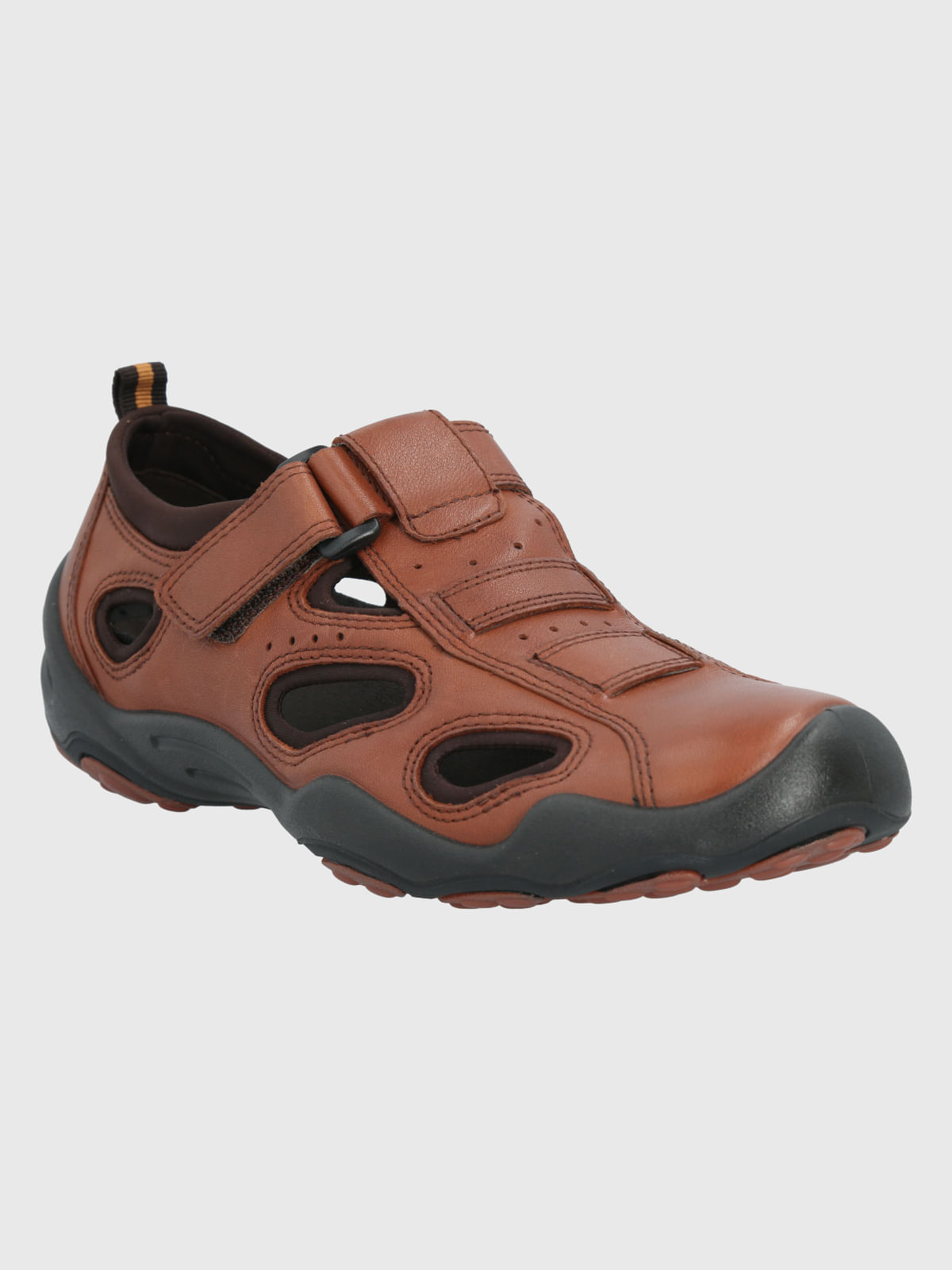 Sandalia Para Hombre Cuero Galera Café Hush Puppies