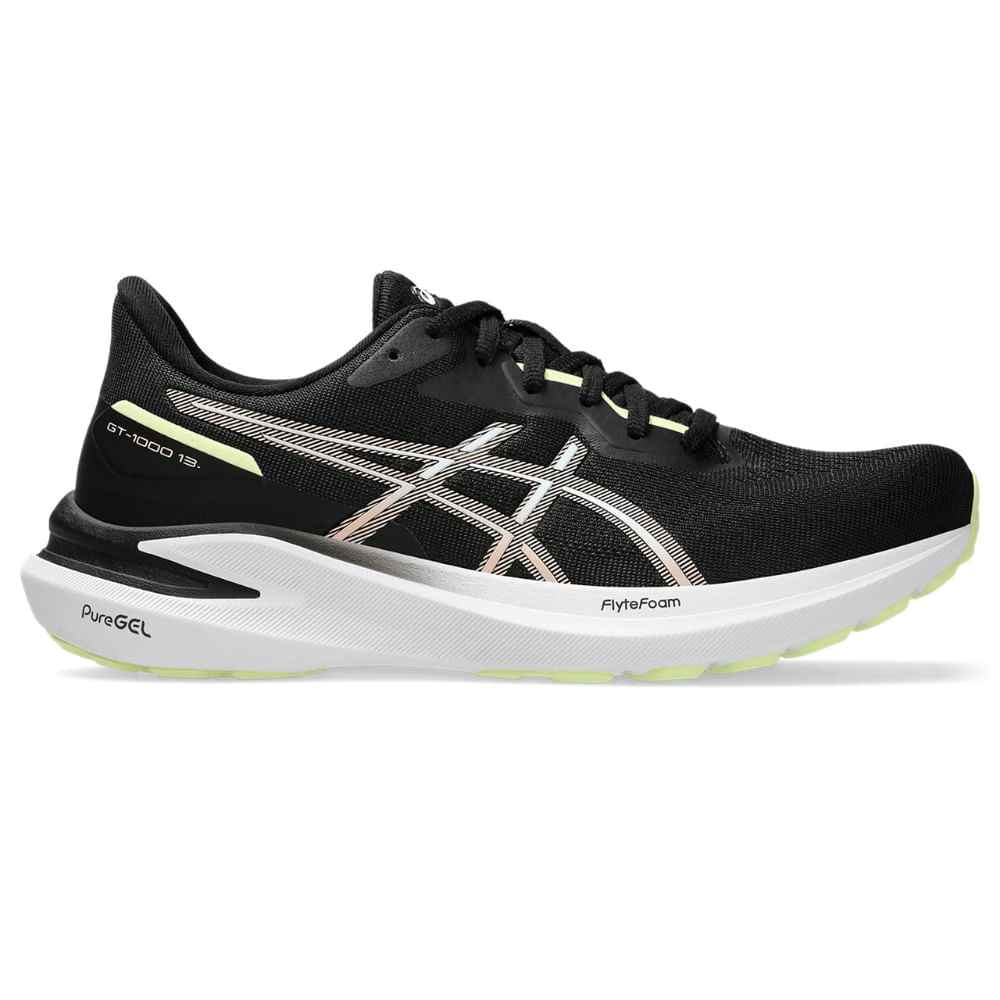 Zapatillas Running Asics Mujer Gt-1000 13 As1012B663.006-6 Negro