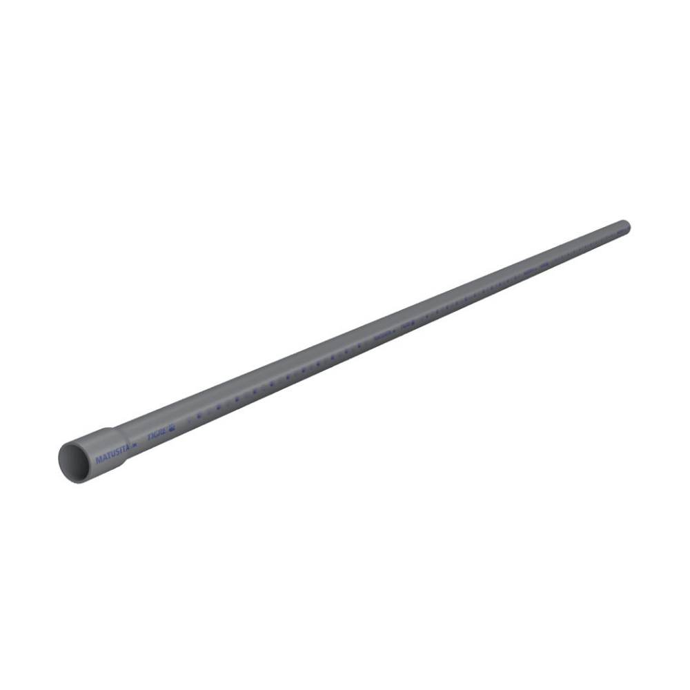 Tubo Luz SAP 3/4"" x 3m PVC Matusita Gris