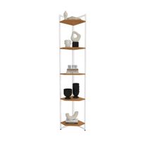 Mueble Esquinero London 200cm Canela/Metal Blanco Orange