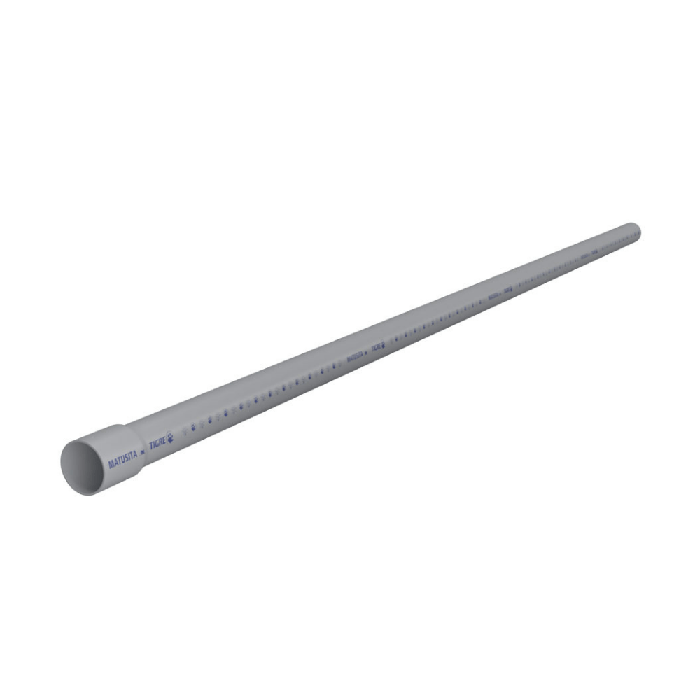 Tubo Luz SEL 1"" x 3m PVC Matusita Gris