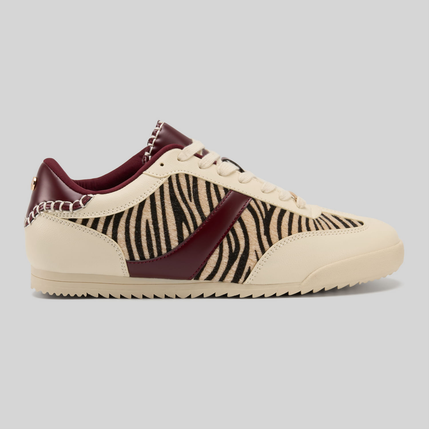 Zapatillas Urbanas Mujer Malabar Collection Zebra Crema