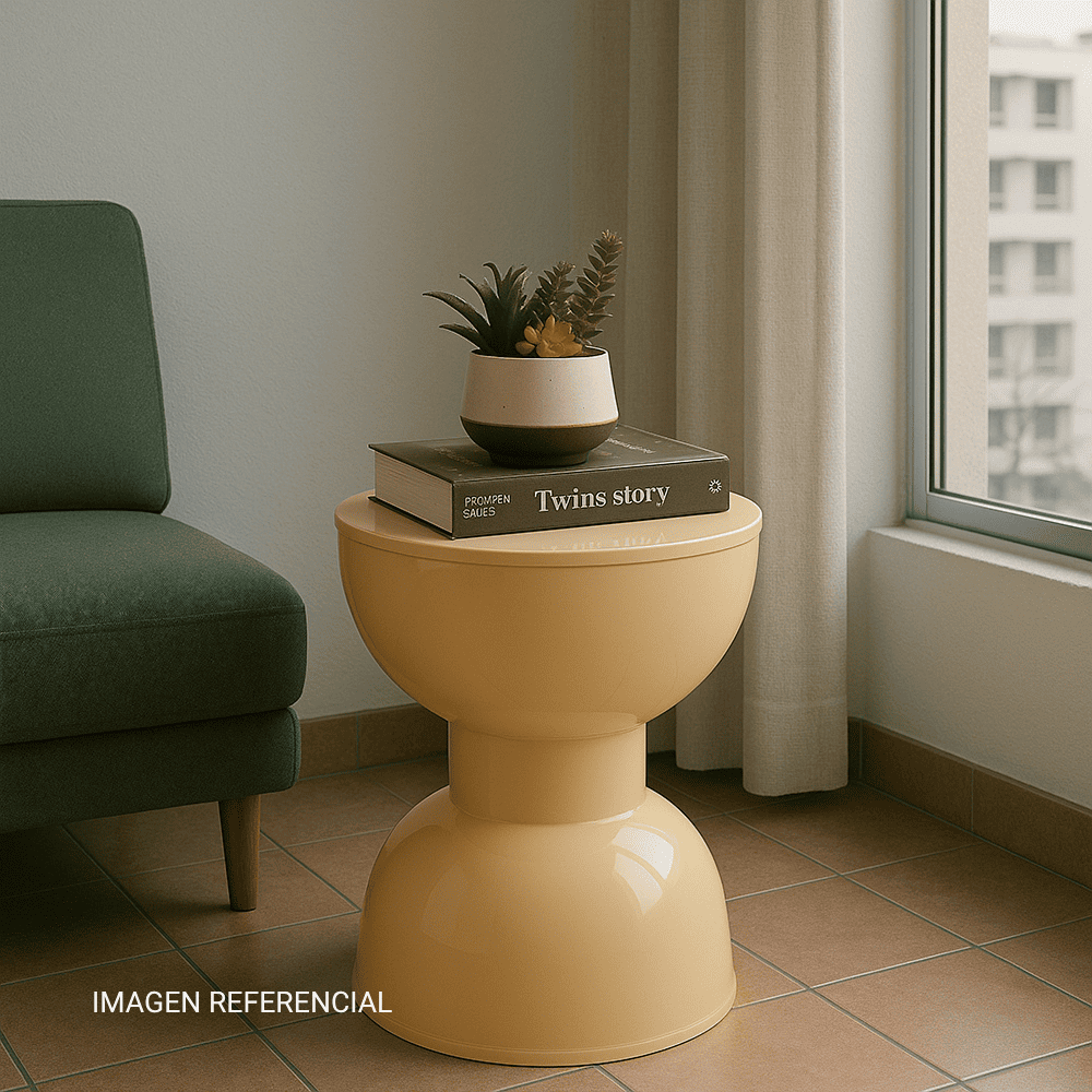 Mesa Auxiliar Pearla Beige 45cm Urbano Orange