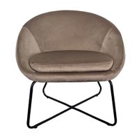 Butaca Malibu Metal/Poliéster Taupe Orange