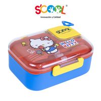 Taper Scool Acero Con Cubiertos Y Divisiones 1 Lt Hello Kitty