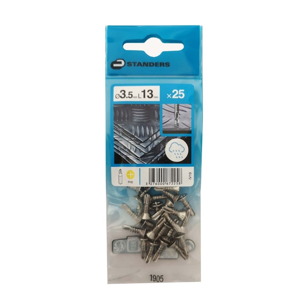 Tornillo Rosca Autoperforante Ph Inoxidable 3.5x13 25 unidades