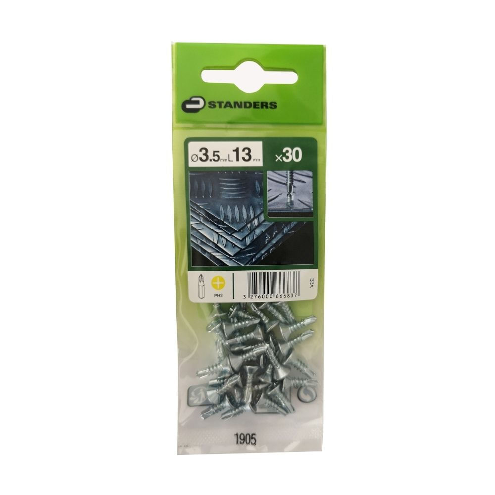 Tornillo Autoper Ave C.ph 3.5x13mm para acero 30 unidades