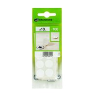 Tapa para tornillo Adhesivo Plástico Blanco D13 100 unidades Standers