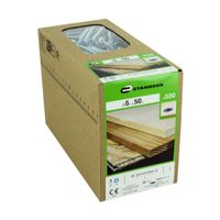 Tornillo Pz Avellanado Zinc 5x50mm para madera 500 unidades Standers