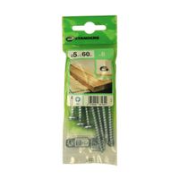 Tornillo Pz C.redonda Zinc 5x60mm para madera 8 unidades Standers