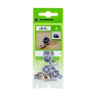 Tapa para tornillo Redondo Laton Cromado D4-5 4 unidades Standers
