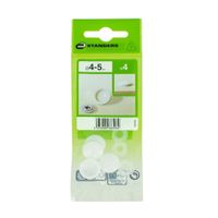 Tapa para tornillo Cilíndrico Plástico Blanco D4-5 4 unidades Standers