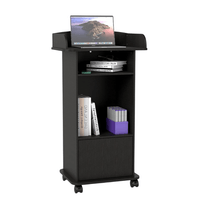 Mesa para Laptop con Ruedas Negro 54cm