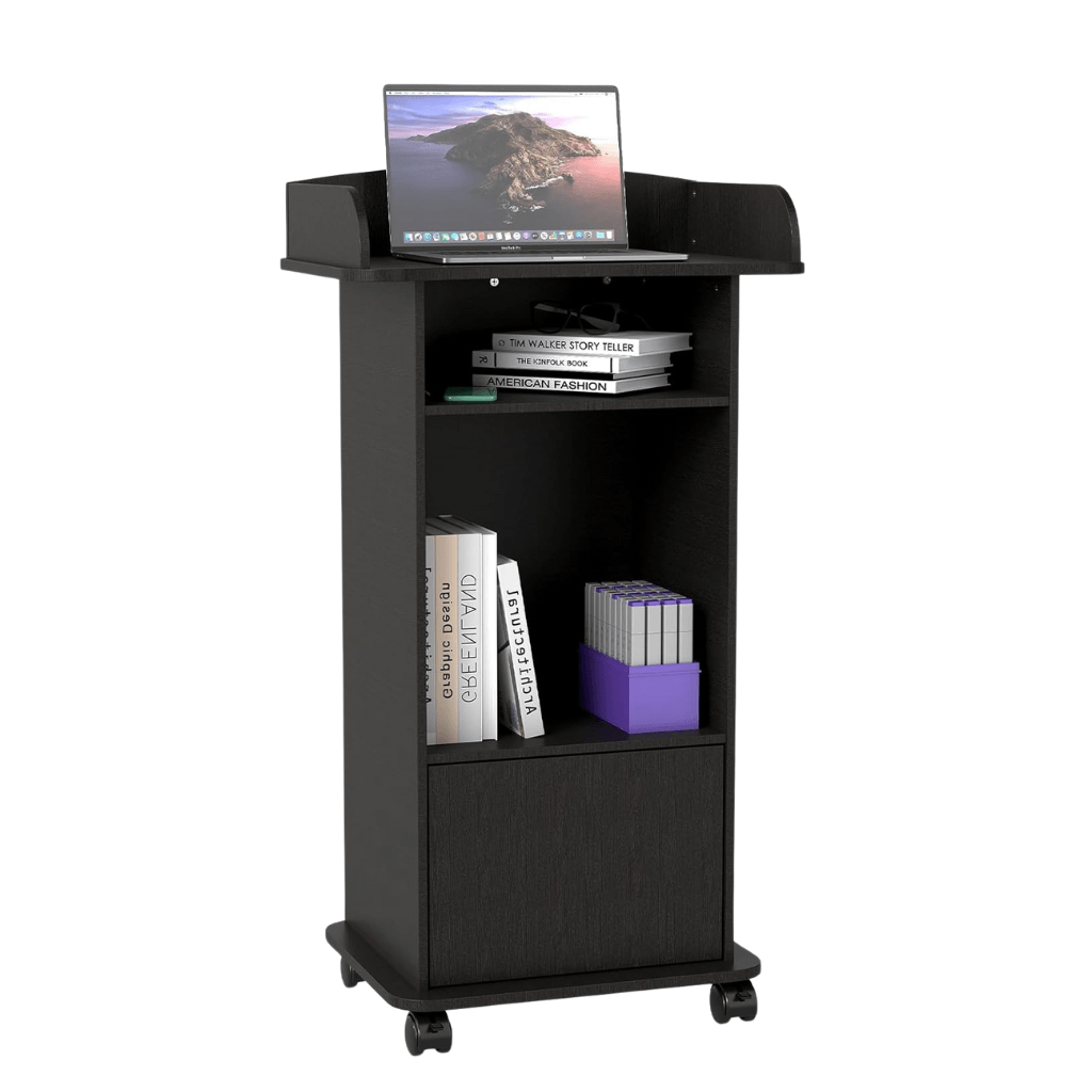 Mesa para Laptop con Ruedas Negro 54cm