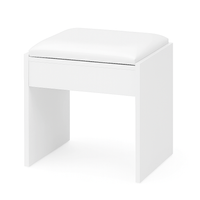 Silla de Maquillaje Tapizado Blanco