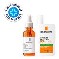 Dúo Oil Control La Roche Posay: Serum Antioxidante Pure Vitamin C12 + Protector Solar Anthelios Oil Control Fluido UVMune 400