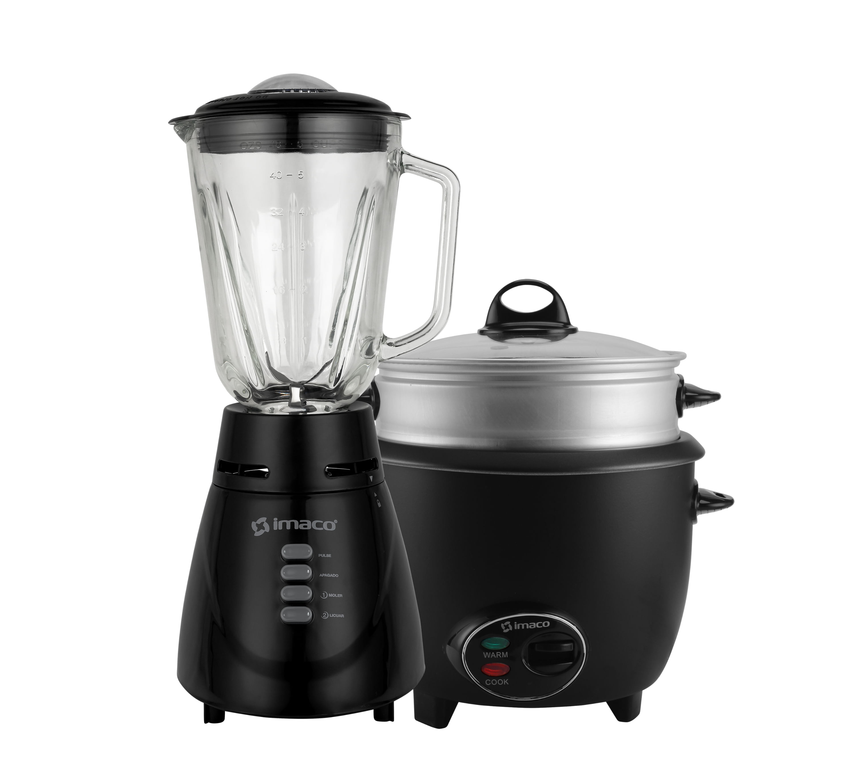 Combo Licuadora 1.5l v/v 2 vel bl4125vn+Olla arrocera 1.2l imaco rc6es