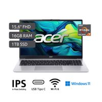 Portátil Acer Aspire Lite AMD Ryzen™ 7 5700U, 16 GB de RAM, 1 TB de SSD, 15,6""