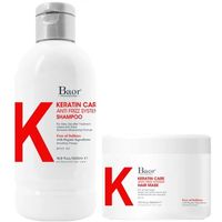 Shampoo Anti Frizz Post Alisado + Mascarilla Baor K Keratin Care