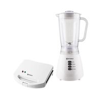 Combo sandwichera 2 panes+licuadora v/plast 1.25 lt 2vel 500w