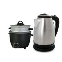 COMBO HERVIDOR METÁLICO 1.8L + OLLA ARROCERA GRIS 1.2L IMACO RC6ES