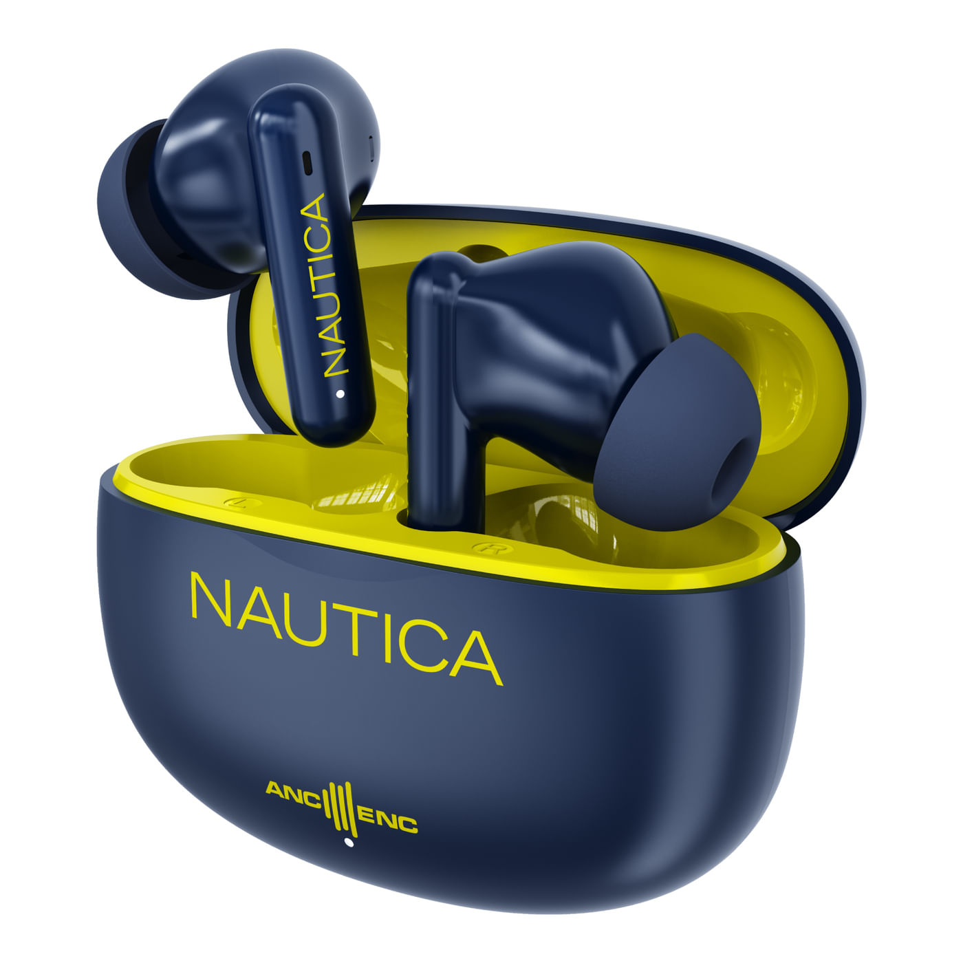 AUDÍFONOS INALÁMBRICOS NAUTICA NOISE CANCELLING ANC+ENC T680 NAVY - AMARILLO
