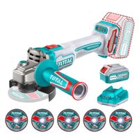 Amoladora inalámbrica 4½"" incluye batería y cargador Total
