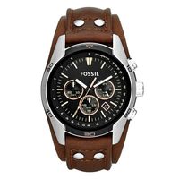 Reloj Fossil Acero Negro con Plateado y Cuero Marron CH2891 FOS-2