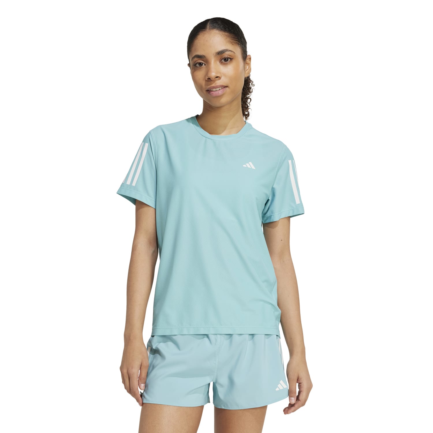 Polo Deportivo Adidas Mujer Own The Run Base Jw9672 Turquesa