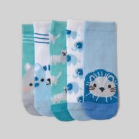 Medias Para Bebe Recien Nacido Baby Circus Pack X5 Animals T2