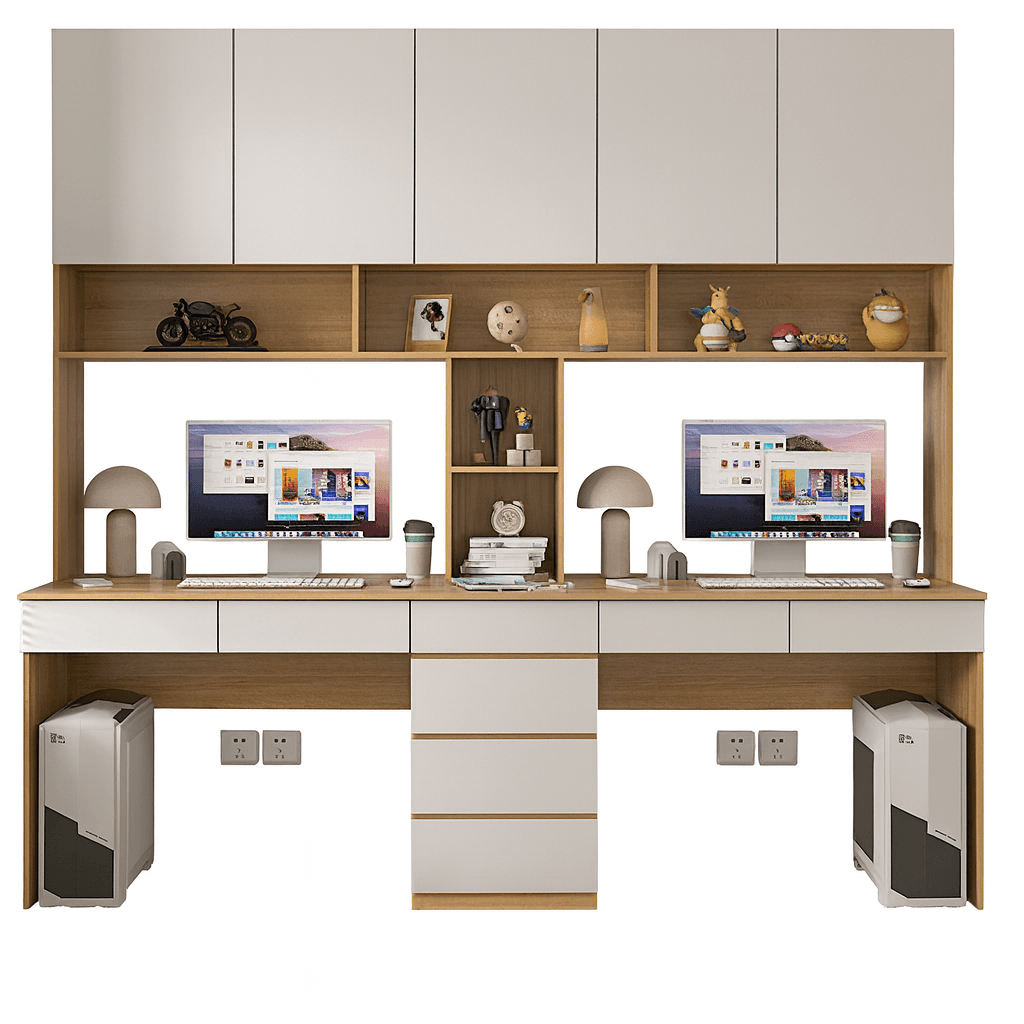 Mueble de Estudio de Melamina 240cm