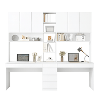 Mueble de Estudio Melamina Blanco 240cm