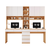 Mueble de Estudio Melamina Malva 240cm