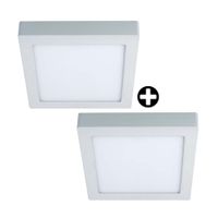 COMBO Orange: 2 Downlights Adosable Cuadrado 24W Luz Fría