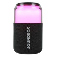 Parlante bluetooth Decibel Soundbox Essential 5W RMS, luces LED, 6 horas de reproducción, carga Tipo-C, negro