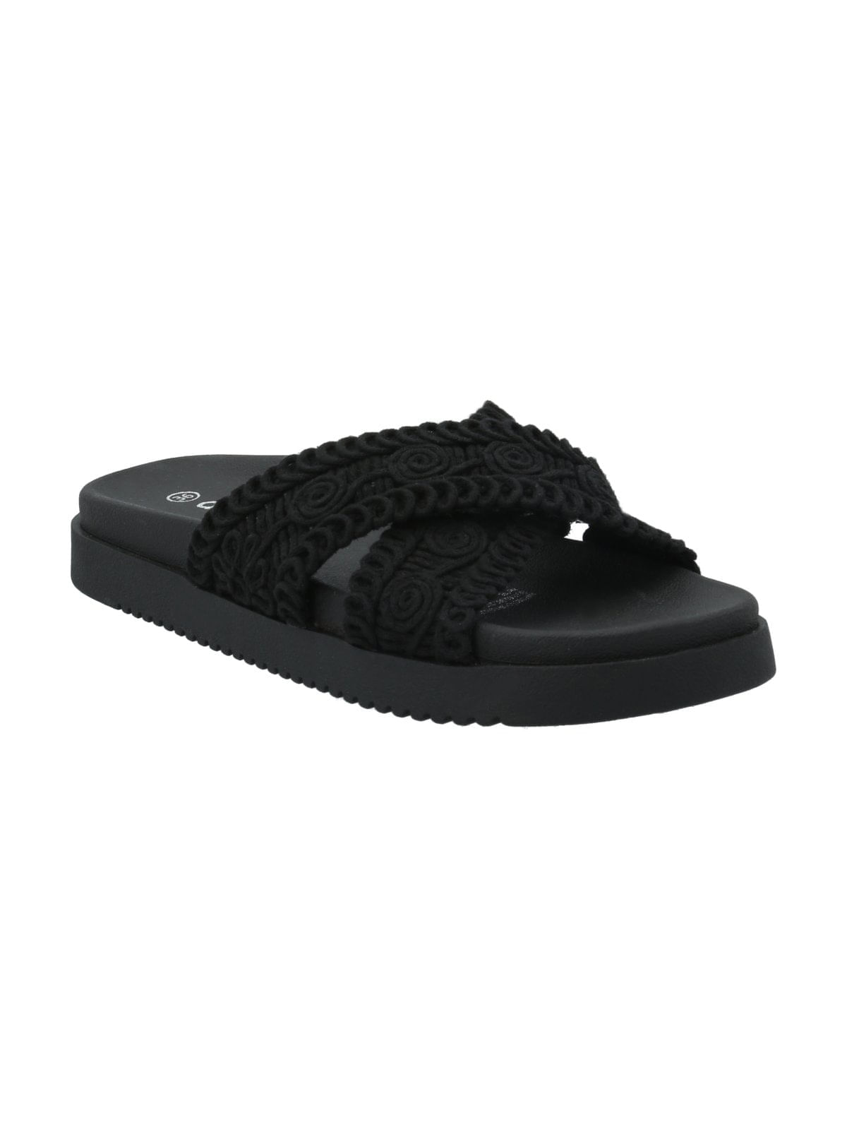 Sandalia Para Mujer Textil Brina Negro Hush Puppies