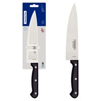 Cuchillo Chef Tramontina Ultracorte con lámina de acero inoxidable y mango de polipropileno negro, 8""