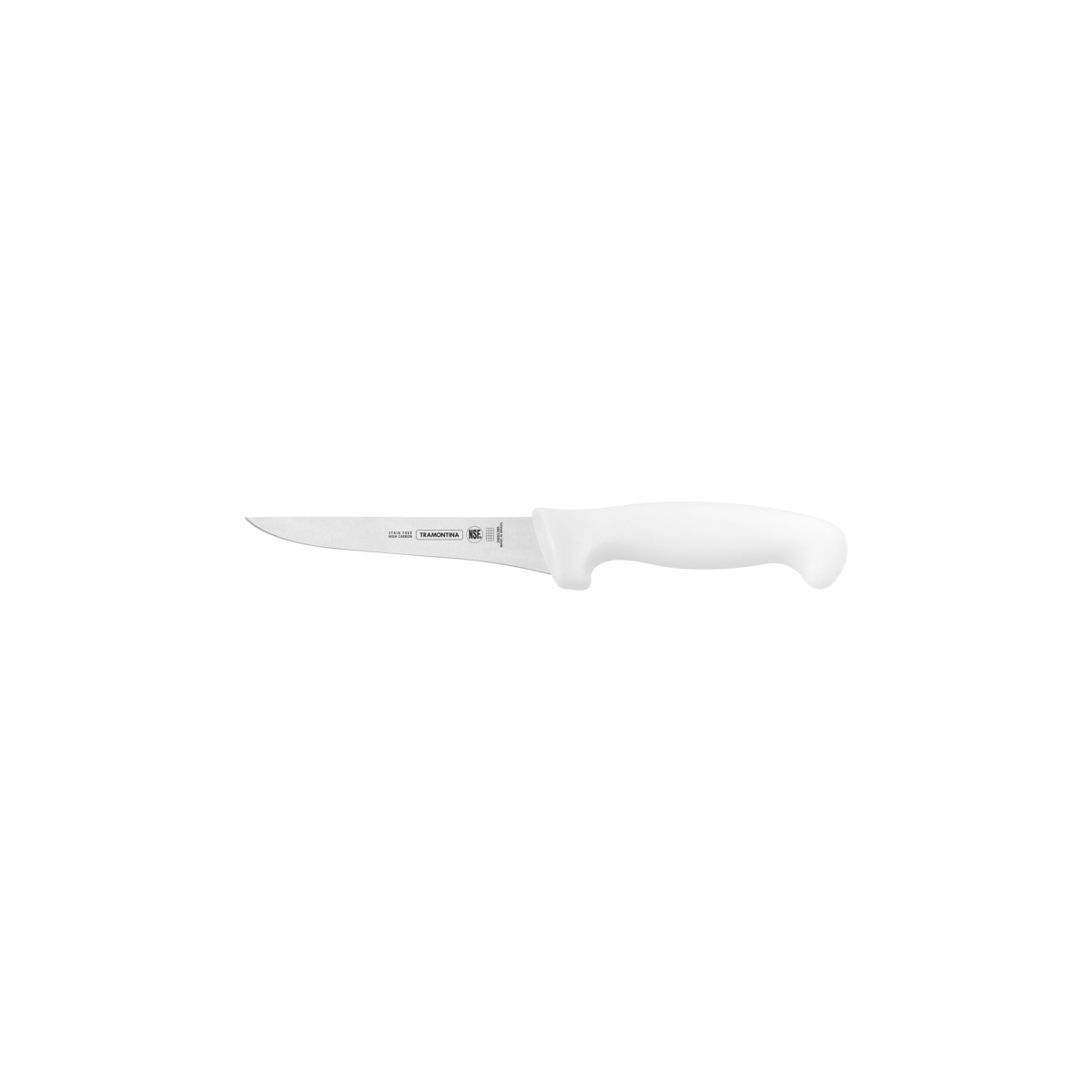 Cuchillo para Deshuesar Tramontina Professional con Lámina de Acero Inoxidable y Mango de Polipropileno Blanco ""