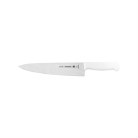 Cuchillo para Carne Tramontina Profissional con Lámina en Acero Inoxidable y Mango de Polipropileno Blanco con Protección Antimicrobiana 10""