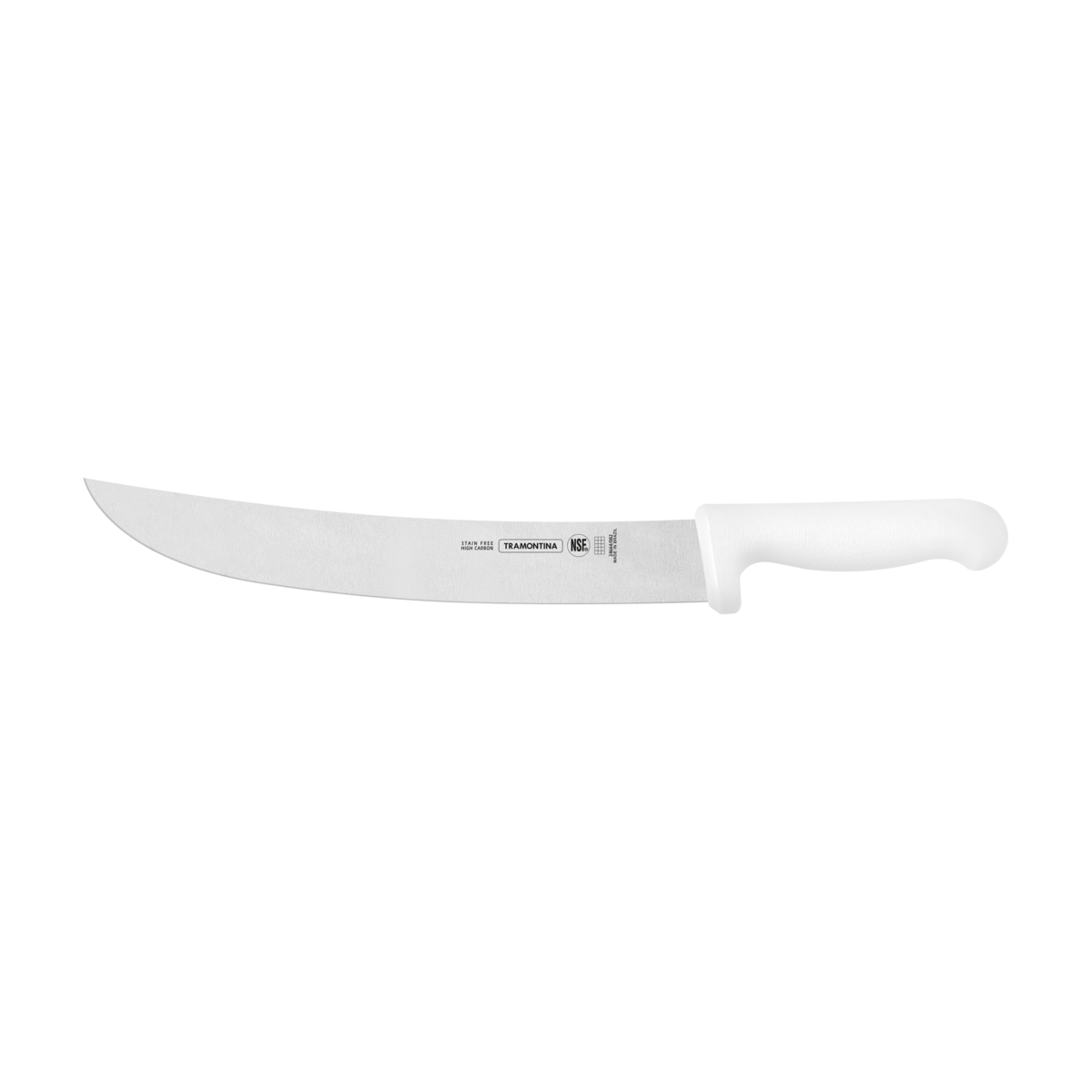 Cuchillo para Carne Tramontina Profesional con Lámina en Acero Inoxidable y Mango de Polipropileno Blanco 12""