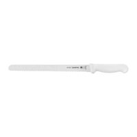 Cuchillo para Fiambres Tramontina Profesional con Lámina en Acero Inoxidable y Mango de Polipropileno Blanco 12""