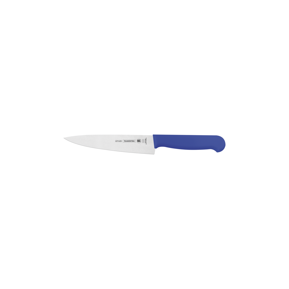 Cuchillo para Carne Tramontina Profissional con Lámina en Acero Inoxidable y Mango de Polipropileno Azul con Protección Antimicrobiana 6""