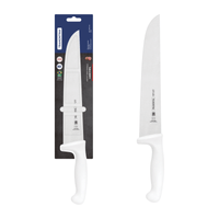 Cuchillo para Carne Tramontina Profesional con Lámina en Acero Inoxidable y Mango de Polipropileno Blanco 10""