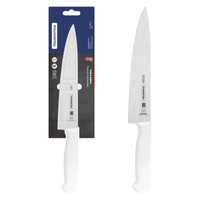 Cuchillo para Carne Tramontina Profissional con Lámina de Acero Inoxidable y Mango de Polipropileno Blanco con Protección Antimicrobiana 8""