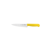 Cuchillo para Carne Tramontina Profissional con Lámina en Acero Inoxidable y Mango de Polipropileno Amarillo con Protección Antimicrobiana 6""