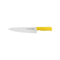 Cuchillo para Carne Tramontina Profissional con Lámina en Acero Inoxidable y Mango de Polipropileno Amarillo con Protección Antimicrobiana 10""