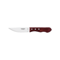 Docena de Cuchillos para Asado Jumbo Tramontina con Lámina de Acero Inoxidable y mango de madera Tratada Polywood Rojo 5""
